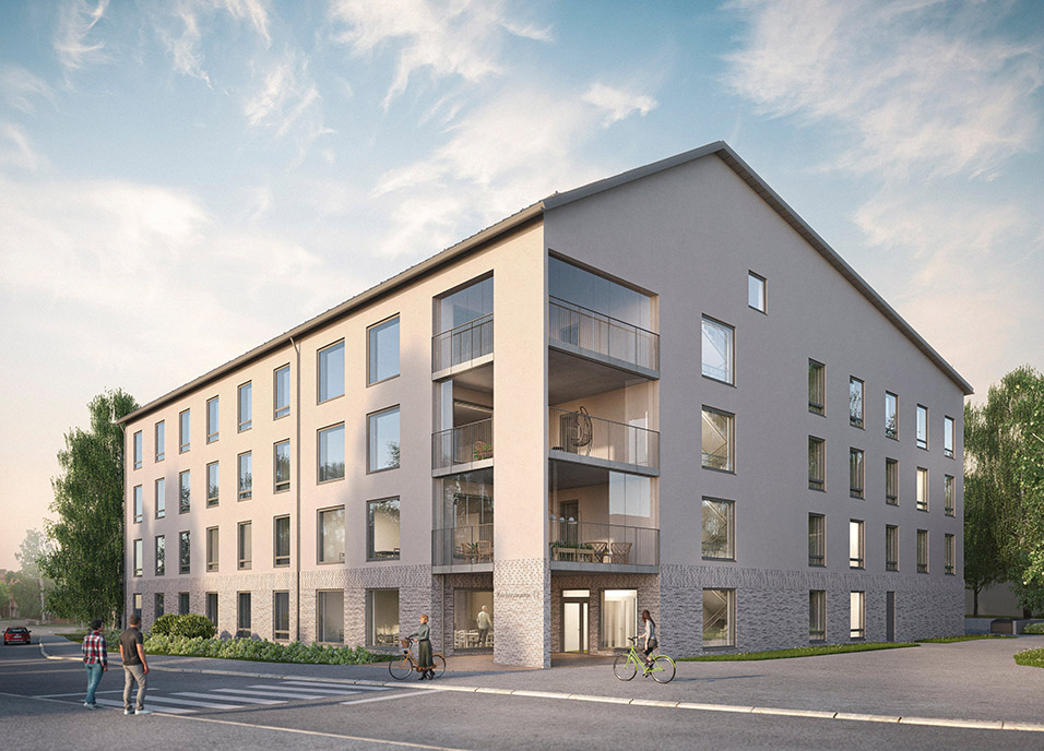 Havainnekuva uudesta Attendo Kuismasta ulkoa